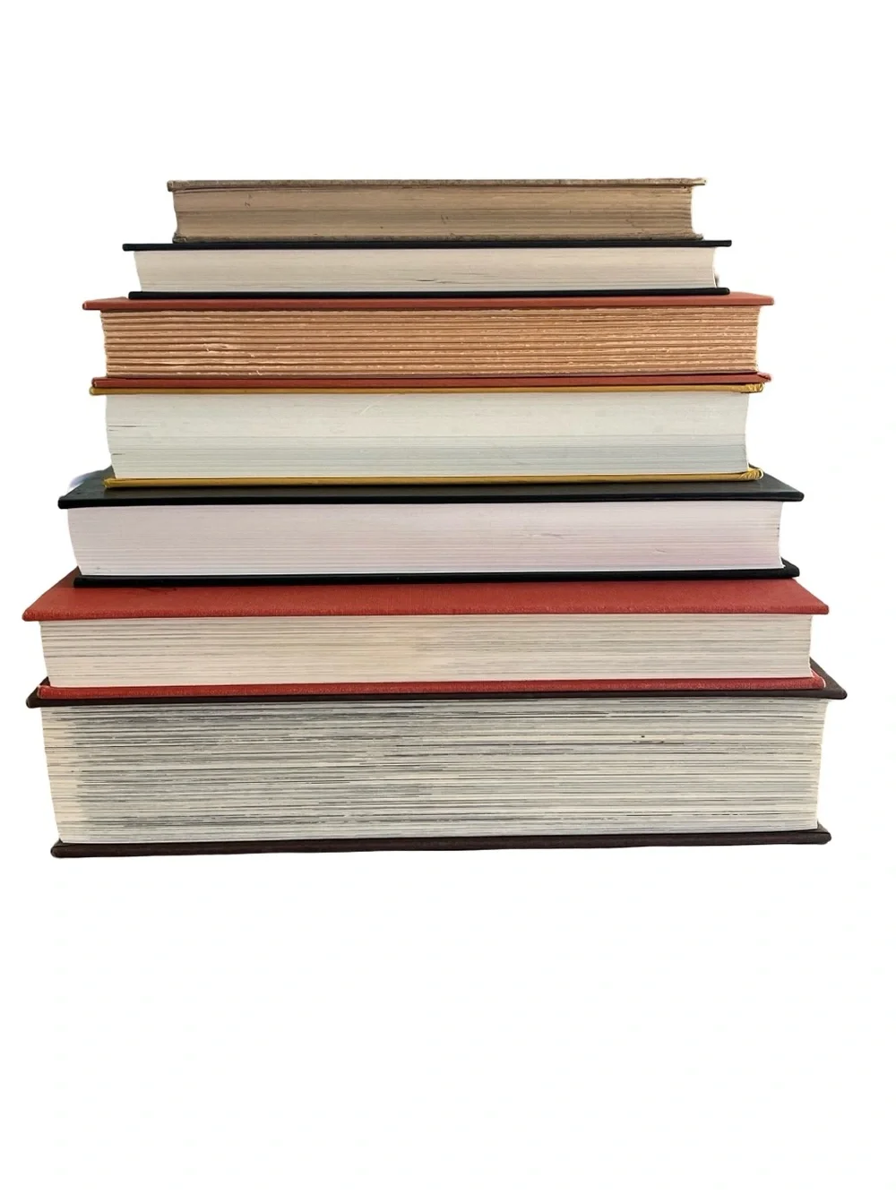 Fall Book Decor 9” Stack Real Books Autumn Halloween Thanksgiving Colors